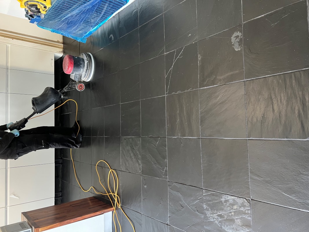 Slate Floor During Renovation Acton